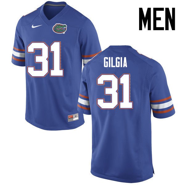 Florida Gators Men #31 Anthony Gigla College Football Jersey Blue